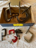 C clamps, small vise