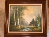 Oil on canvas signed Wallace, 