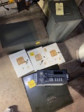 (3) File drawers, Delhi Pontiac car radio, (3) Life Alert metal boxes