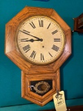 Ansonia regulator clock, time only