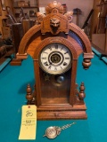 Victorian shelf clock, 8-day t&s, walnut