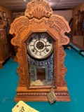 Victorian oak shelf clock