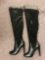 Nine West size 8.5 ladies suede boots with heels