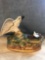 Old book of knowledge mechanical cast iron bird bank