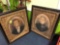 Large Husband and wife vintage Victorian style framed pictures
