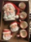 Santa pitcher and 6 mugs