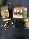 Fishing reels, paymaster, check writers, miscellaneous