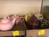 7 teapots, some Hall