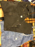 Snap-On Baseball hats and Carhartt overalls black denim and blue size 38X32