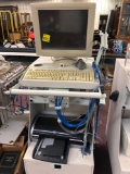Hospital cart with monitor printer auto cuff