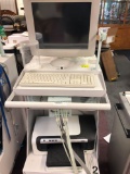 Unetixs vascular multi lab cart with printer and monitor