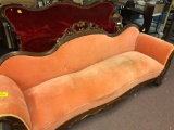 Victorian velvet sofa