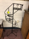 Wrought iron stair step plant stand
