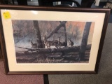 Deer print in frame, pencil signed Edward Zednik Jr, 234/850