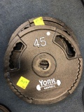 2- 45lb York weight plates