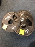 3- 10lb York weight plates