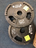 2- 25lb York weight plates