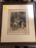 Une Halte print in frame Meissonier 1876