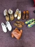 Various used shoes 7 pairs size approximately 9-9 1/2