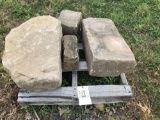 Three pallets misc sand stone