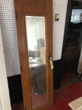 24in oak door with beveled mirror inside