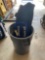 (2) Zip Wall Barriers and Trash Can