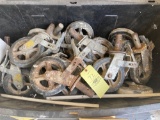 Tote of Scaffolding wheels