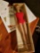 1960s Mattel Barbie doll, with box and stand