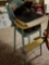 Amsco 1950s metal doll highchair, and 1940 Blue Jackets manual