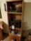 Bookshelf, toaster oven, decor