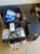 DVD player, speakers, battery charger, hardware