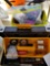 Toolbox, volt meter, hardware