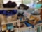 Contents of shelf, hardware, lg. casters, golf balls