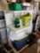 Metal shelf and contents