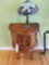 Curio stand and lamp