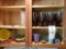 Water glasses, stemware, Tupperware