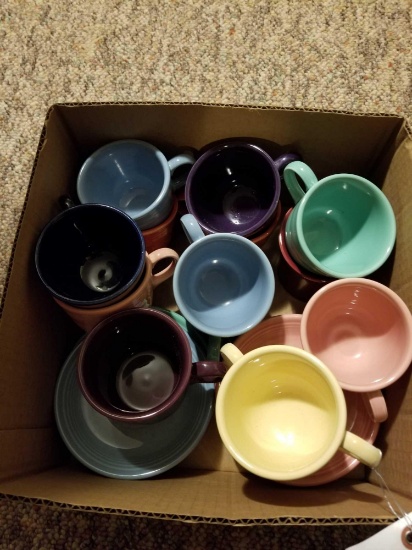 Fiesta tea cups and saucers
