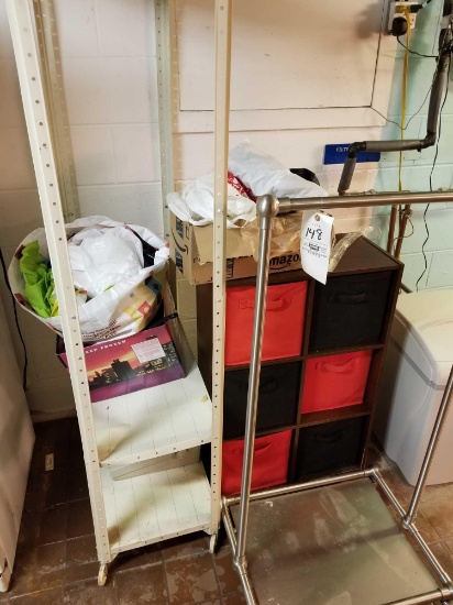 Clothes rack, organizer shelf, metal shelf