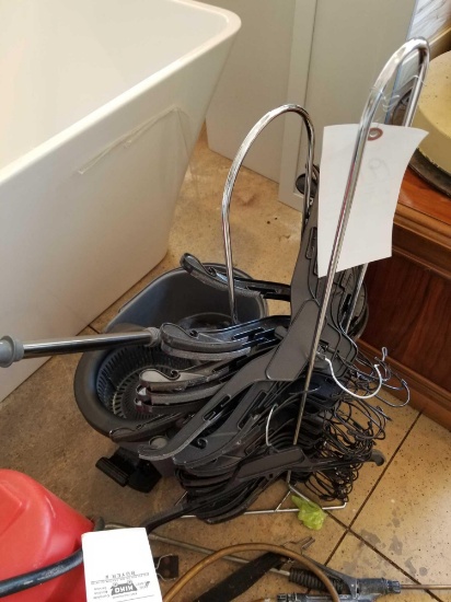 Hanger rack, mop bucket