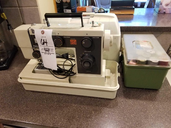 JCPenney sewing machine, thread box