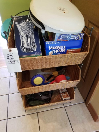 Kitchen rack and contents