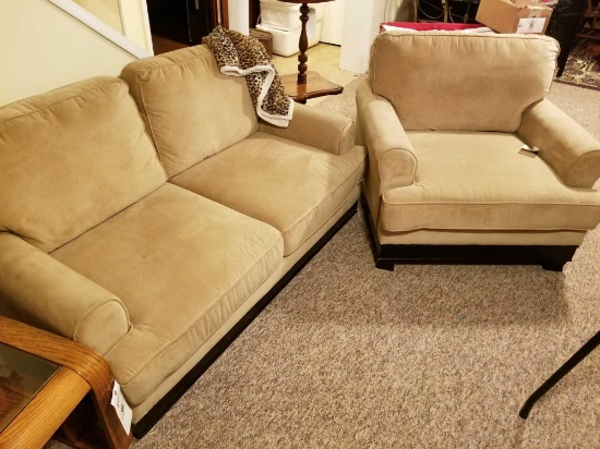 Loveseat and matching chair