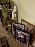 Prints, mirror easel