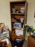 Oak shelf, card making supplies