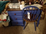 Blue desk and chair