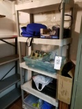 Plastic shelf and contents