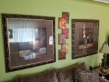 Pair of prints, wall art