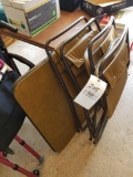 2 card tables, 4 folding chairs