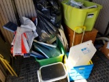 Folding chairs, stool, totes