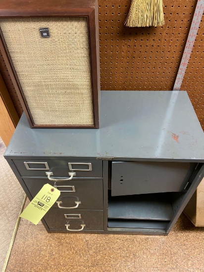 Metal Cabinet and Sony Speaker